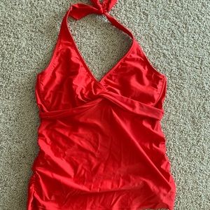 Athleta Twist Up Halter Tankini Top